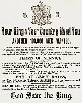 WW1 Kitchener recruitment poster