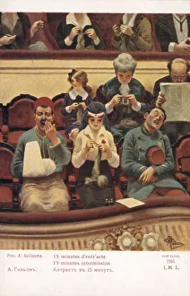 Knits Gallery: WW1 - Knitting during show intermission, Paris
