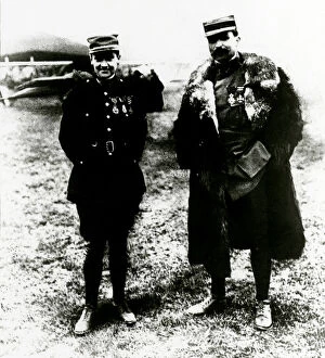 Capitaine Gallery: WW1 - Lieu Guynemer and Capitaine Brocard after 5th Victory