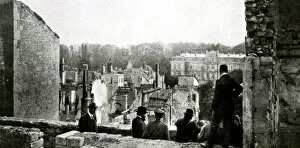 WW1 - Lloyd George visits Verdun, France