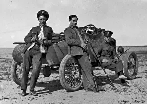 Barren Prints: WW1 - Men in uniform with a car