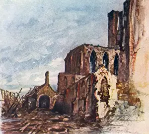 Messines Prints: Ww1 Messines Church 1914