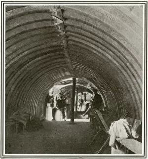 Curved Collection: WW1 - Metal-roofed trench on the Western Front