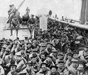 Antwerp Collection: WW1 - The Naval Division on their way to Antwerp - 1914