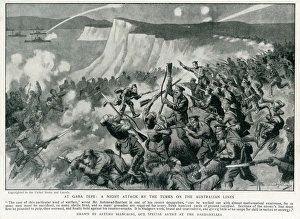 Anzacs Gallery: WW1 - Night attack by the Turks on the Anzacs at Gallipoli