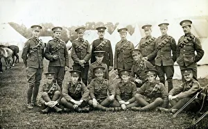 Transfer Prints: WW1 - Officer at Streatley Camp before transfer to the front