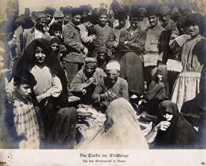 Images Dated 18th July 2016: WW1 - Ottoman and Turkish soldiers at the Wool Market Aleppo