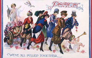 Olive Collection: WW1 - Peace - We ve All Pulled Together. Date: circa 1918