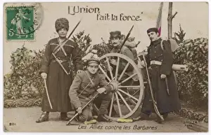Ww1 Postcard Allies 1915