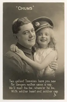 Ww1 Postcard / Chums