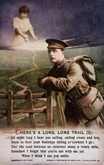 Ww1 Postcard Long Trail