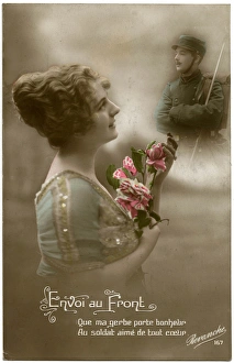 Frenchwoman Collection: Ww1 Postcard Man Front