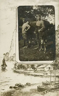 Images Dated 20th October 2020: WW1 - Postcard sent home by a German soldier on the front