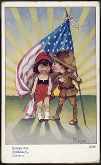 Joins Prints: Ww1 Postcard USA Joins