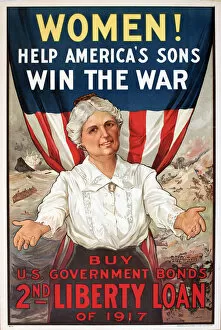 Images Dated 19th November 2015: WW1 poster, 2nd Liberty Loan