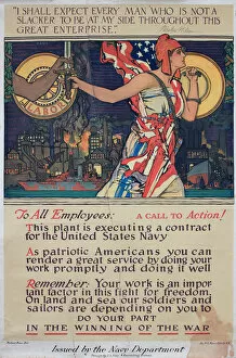 Images Dated 28th April 2021: WW1 poster, A Call to Action! to all employees