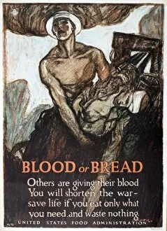 WW1 poster, Blood or Bread