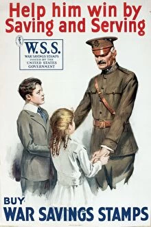 WW1 poster, Buy War Savings Stamps