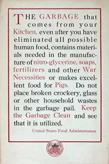 Images Dated 19th November 2015: WW1 poster, US Food Administration