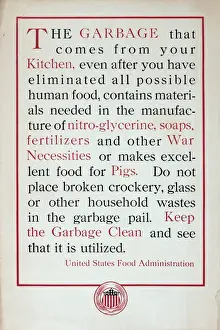 Recycling Prints: WW1 poster, US Food Administration