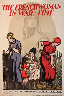 Frenchwoman Collection: WW1 poster, The Frenchwoman in War-Time, Cinematographic Section of the French Army