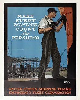 Images Dated 19th November 2015: WW1 poster, US Shipping Board