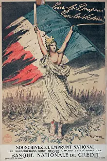 Marianne Prints: WW1 poster, Souscrivez a l'Emprunt National - Pour le Drapeau! Pour la Victoire