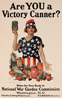 Images Dated 15th June 2017: WW1 poster, Are You a Victory Canner?