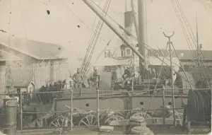 WW1 Preparations - German Warship at Dock