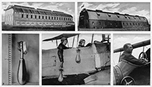 WW1 - Primitive Royal Air Force Bombers and Hangars