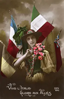Vive Prints: WW1 Propaganda - Vive L Italie - Gloire aux Allies