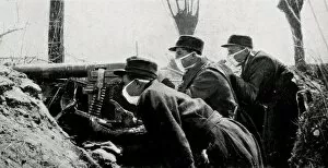 WW1 - Protection against gas attacks, Belgium, 1915
