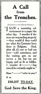 Extract Prints: WW1 - Recruitment Advertisement