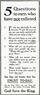 WW1 - Recruitment Advertisement