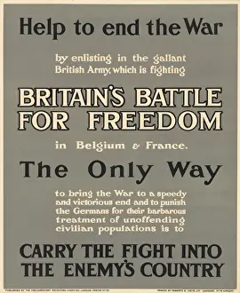 WW1 Recruitment Poster -- Help to end the War