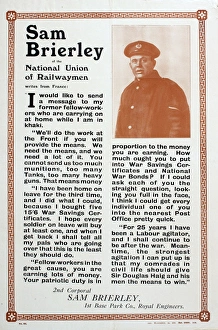 Images Dated 17th November 2015: WW1 Recruitment poster, Sam Brierley