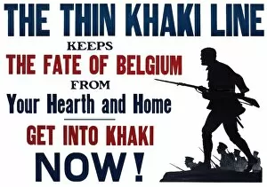 Images Dated 22nd February 2012: WW1 recruitment poster with silhouette
