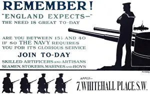 WW1 recruitment poster with silhouettes