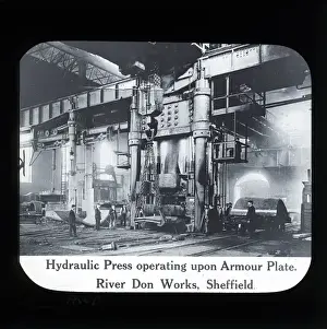 Steelworks Prints: WW1 River Don Steelworks, Sheffield, Yorkshire
