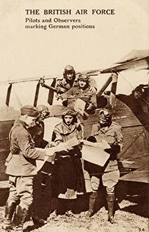 Images Dated 10th November 2016: WW1 - Royal Air Force - Pilots and Observers mark targets