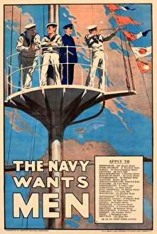 Images Dated 17th March 2014: WW1 Royal Navy recruiting poster