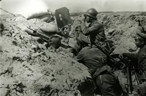 Gunner Prints: WW1 - Russian Front - Soldiers with Colt Heavy Machine Gun
