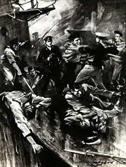 Dover Prints: WW1 - Second Battle of Dover Strait - HMS Broke rams Germans
