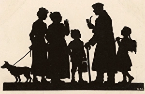 Images Dated 8th November 2016: WW1 - Silhouette - A German soldier returning from the war