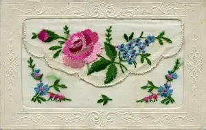 WW1 Silk Embroidered Greetings Card