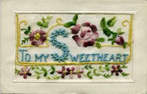 WW1 Silk Embroidered Greetings Card