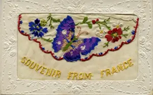 WW1 Silk Embroidered Greetings Card