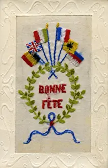 WW1 Silk Embroidered Greetings Card