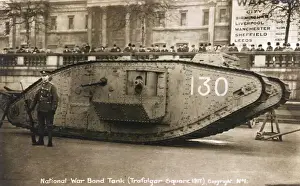 Bonds Prints: WW1 - Tank used in Trafagar Square to sell War Bonds