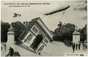 Stealing Prints: WW1 - Theft of the Arc de Triomphe, Paris by a Zeppelin